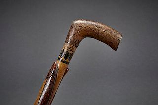 Cane with Trout Motif