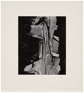 Brett Weston (1911-1993), "Ice," 1973, Gelatin silver print on paper mounted to mat board, as issued, Image/Sheet: 9.625" H x 7.75" W; Mat boat: 15" H