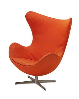 Arne Jacobsen (1902-1971), An "Egg Chair" for Fritz Hansen, circa 1960s, 41.5" H x 32" W x 30" D