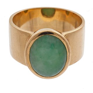 Jade, 14k Yellow Gold Ring