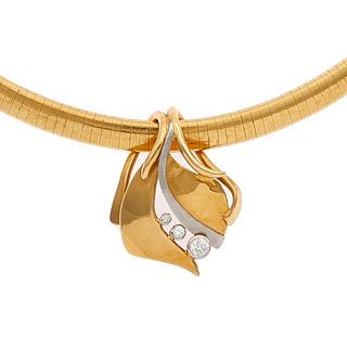 Diamond, 18k Yellow Gold Necklace
