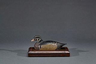 Miniature Wood Duck on Weighted Base Ken Harris (1905-1981)