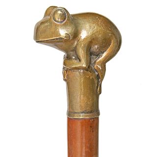 Brass frog Bludgeon Cane