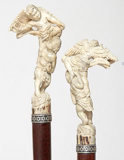 Carved Stag Puti & Baby Cane