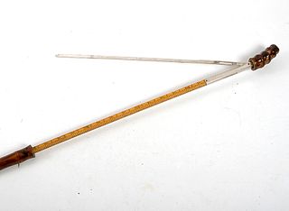 Bamboo Root Horse Measure Cane