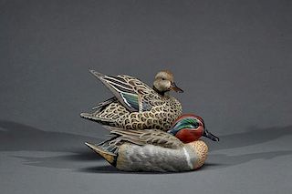 Green-Winged Teal Pair Ron Broadwater (b. 1947)
