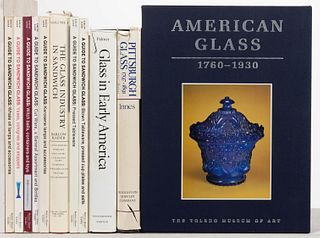 EARLY GLASS REFERENCE VOLUMES, LOT OF 12