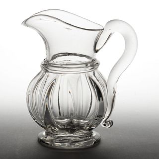 PILLAR-MOLDED GLASS WATER PITCHER