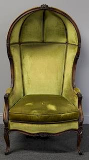 Louis XVI Style Upholstered Doorman Chair.