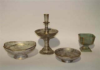 A Collection of Nine Haeger Pottery Table Articles Height of tallest 15 1/4 inches.