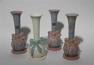 Four Haeger Pottery Vases Height 13 3/4 inches.