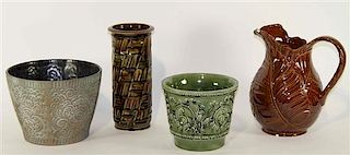 A Group of Eight Haeger Pottery Articles Height of tallest 10 inches.