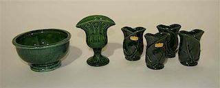 A Group of Fifteen Haeger Pottery Vases Height of tallest 8 inches.