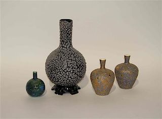 A Group of Four Haeger Pottery Vases Height of talllest 16 inches.