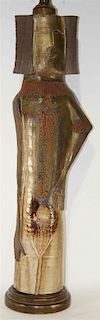 A Large Pottery Figure Height 32 1/2 inches.