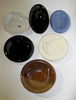 A Group of Six Haeger Pottery Bowls Width of widest 13 inches.