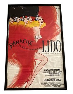 Vintage "Lido De Panache" French Advertising Poster 