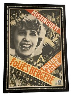 MISTINGUETT  "Folies En Folie" Advertisement Poster
