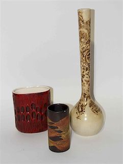 A Group of Seven Haeger Pottery Articles Height of tallest 21 1/2 inches.
