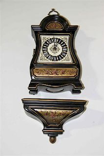 A Haeger Pottery Bracket Clock Height 17 inches.