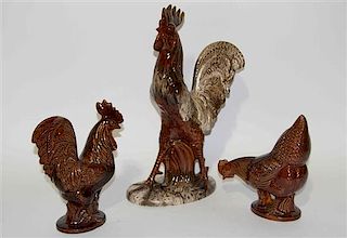 Three Haeger Pottery Animal Figures Height of tallest 20 inches.