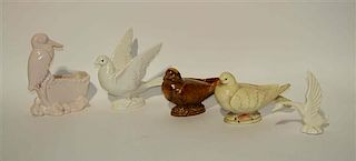A Group of Nine Haeger Pottery Bird Figures Height of tallest 17 inches.