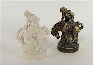 Two Haeger Pottery Figural Groups Height 10 inches.