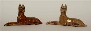 A Pair of Haeger Pottery Figures Width of widest 11 inches.
