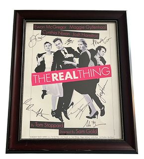 New York Broadway "The Real Thing" Autographed Play Poster 