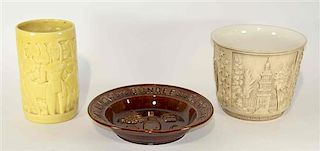 Three Haeger Pottery Articles Height of first 9 1/4 inches.