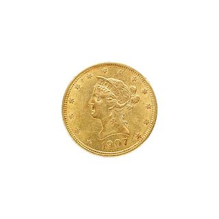 1907 $10.00 LIBERTY HEAD GOLD COIN