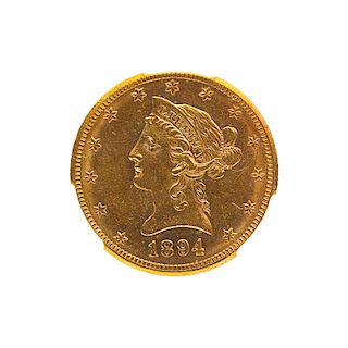 1894-O $10.00 LIBERTY HEAD GOLD COIN