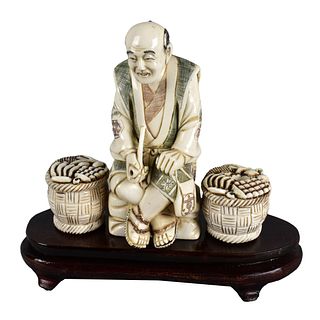 Antique Japanese Carved Figurine