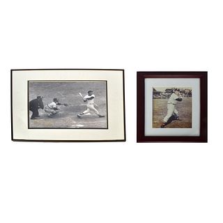 Two Framed Ted Williams Photographic Memorabilia