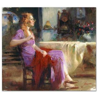 Pino (1939-2010), "Longing For" Artist Embellished Limited Edition on Canvas (36" x 32"), AP Numbered and Hand Signed with Certificate of Authenticity