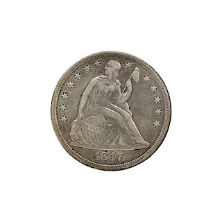 1847 SEATED LIBERTY $1