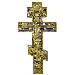 Antique Russian Bronze Crucifix