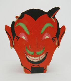 Halloween devil cardboard candy container