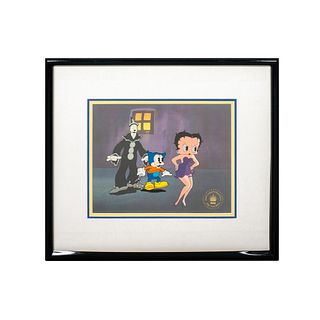 2pc Betty Boop Handpainted Production Cel and Drawing