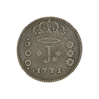 1771-R BRAZIL 300 REIS SILVER COIN