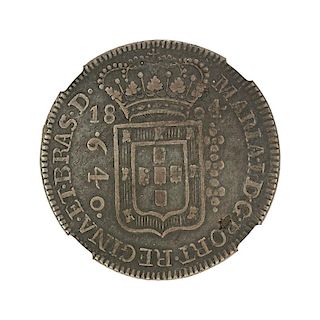 1804-B BRAZIL 640 REIS COIN