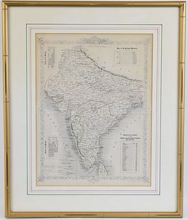 JOHN RAPKIN "BRITISH INDIA" ENGRAVED MAP 