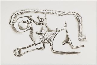Tom Wesselmann - Monica Lying on Her Side with Scribble