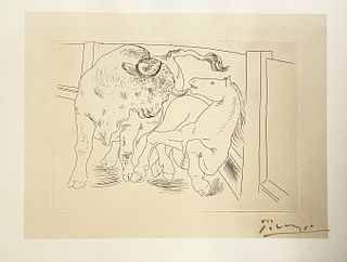 Pablo Picasso - Taureau et Cheval