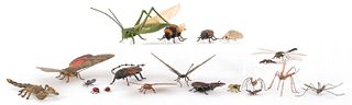 Twenty Austrian cold painted bronze insects, mid 2