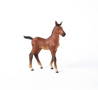 Austrian cold painted bronze filly, mid 20th c., 1