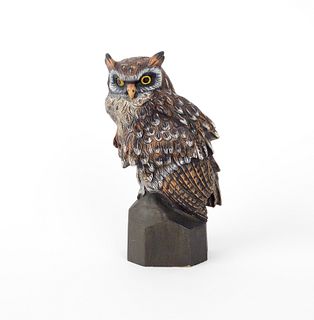 Austrian cold painted bronze owl, mid 20th c., 9 1