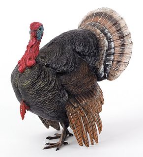 Austrian cold painted bronze turkey, mid 20th c.,"
