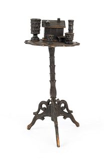 Black forest cigar stand, ca. 1900, 37" h.