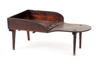 Stained cobbler's bench, 19th c., 16" h., 36" l.